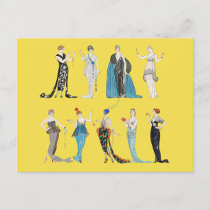 Vintage Art Deco Fashion - George Barbier Postcard