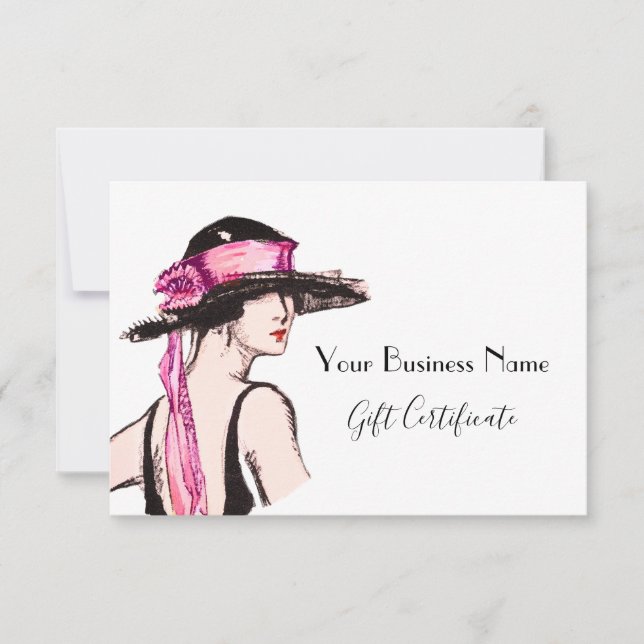 Vintage Art Deco Fashion Gift Certificate (Front)