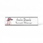 Vintage Art Deco Fashion Name Plate
