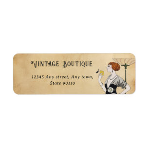 Vintage Art Deco Fashion Retro Stylish Address