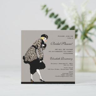Vintage Art Deco Fashion Show Bridal Shower Invitation