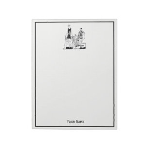 Vintage Art Deco Fashionable Ladies at the Beach Notepad