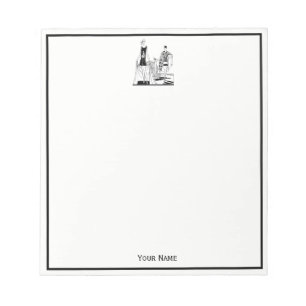 Vintage Art Deco Fashionable Ladies at the Beach Notepad