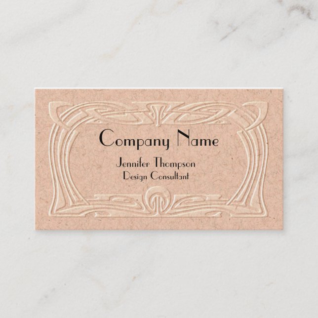 Vintage Art Deco Faux Embossed Business Card (Front)