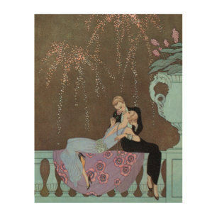 Vintage Art Deco Fireworks Le Feu, George Barbier