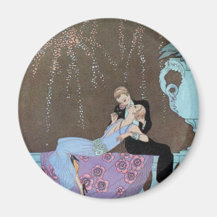 Vintage Art Deco Fireworks Le Feu, George Barbier Magnet