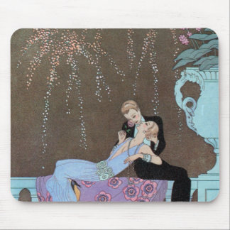 Vintage Art Deco Fireworks Le Feu, George Barbier Mouse Mat