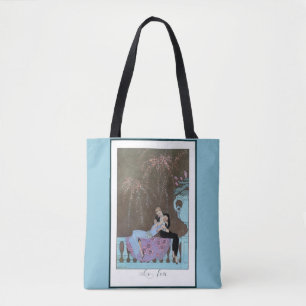 Vintage Art Deco Fireworks Le Feu, George Barbier Tote Bag