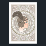 Vintage Art Deco Flapper Poster<br><div class="desc">A Unique Detailed Vintage Art Deco Flapper Girl Poster For That Special Look.</div>