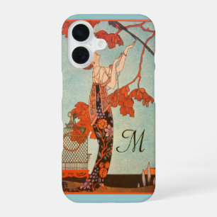 Vintage Art Deco, Flighty Bird by George Barbier iPhone 16 Case