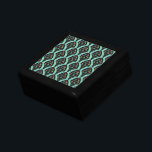 Vintage Art Deco Flower Fan Mosaic Gift Box<br><div class="desc">A vintage,  art deco inspired fan shaped pattern with colourful flowers on black with a mint green,  faintly geometric background. Inspired by the roaring twenties / Gatsby. A classic,  pretty,  modern floral design for anyone who likes the 20's / an antique feel.</div>