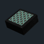 Vintage Art Deco Flower Fan Mosaic Gift Box<br><div class="desc">A vintage,  art deco inspired fan shaped pattern with colourful flowers on black with a mint green,  faintly geometric background. Inspired by the roaring twenties / Gatsby. A classic,  pretty,  modern floral design for anyone who likes the 20's / an antique feel.</div>