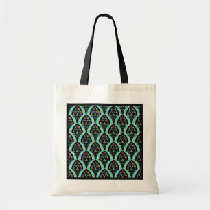 Vintage Art Deco Flower Fan Mosaic Tote Bag