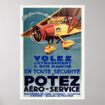 Vintage Art Deco French Aviation Flying School Poster<br><div class="desc">A Reproduction print of a 1930s Art Deco French advertisement poster for a flying school. Very rare,  expertly restored.  This art piece would look great when framed in the home,  office,  bar,  cafe,  pub or restaurant! Please customise the poster size,  texture,  border and/or frame to suit your taste.</div>