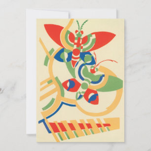 Vintage Art Deco Garden Butterflies Invitation