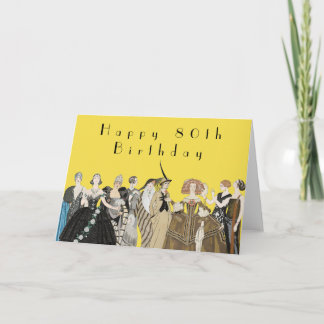 Vintage Art Deco, George Barbier 80th Birthday Card