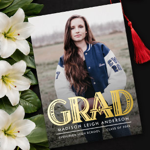 Vintage Art Deco Grad Photo Announcement