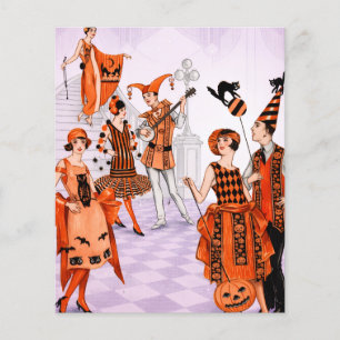 Vintage Art Deco Halloween 1920s Flyer