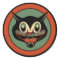 Vintage Art Deco Halloween Cat Sticker