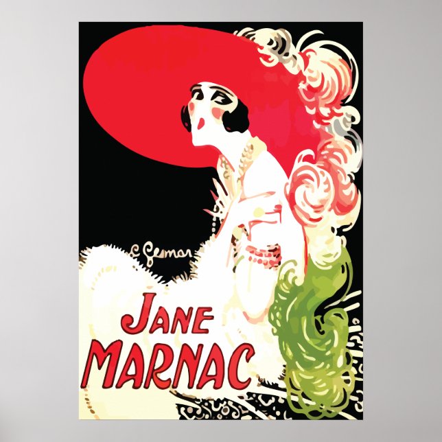 Vintage Art Deco ~ Jane Marnac Poster (Front)
