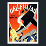 Vintage Art Deco Jazz Musicians Poster<br><div class="desc">This is a digitally enhanced print of a vintage ad sheet for a 1929 jazz film. It was illustrated by Al Hirschfeld and features jazz musicians and a dancer in the Art Deco style.</div>