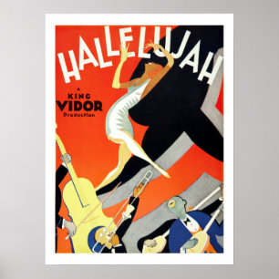 Vintage Art Deco Jazz Musicians Poster