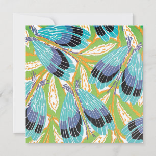 Vintage Art Deco Jazz Pochoir Garden Bugs Insects