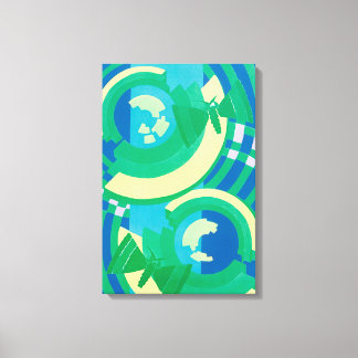 Vintage Art Deco Jazz Pochoir Garden Butterflies Canvas Print