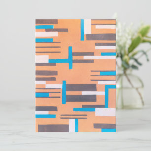 Vintage Art Deco Jazz Pochoir, Geometric Pattern