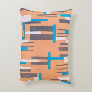 Vintage Art Deco Jazz Pochoir, Geometric Pattern Decorative Cushion