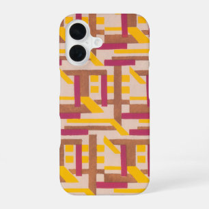 Vintage Art Deco Jazz Pochoir Geometric Pattern iPhone 16 Case