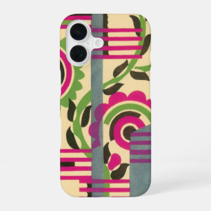 Vintage Art Deco Jazz Pochoir Geometric Pattern iPhone 16 Case