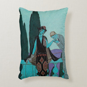 Vintage Art Deco La Villa d'Este by George Barbier Decorative Cushion