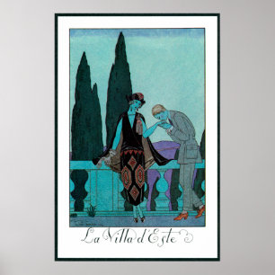 Vintage Art Deco La Villa d'Este by George Barbier Poster