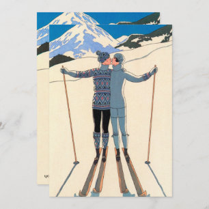 Vintage Art Deco Love Engagement Party Invitation