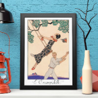 Vintage Art Deco Love, The Swing by George Barbier