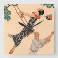 Vintage Art Deco Love, The Swing by George Barbier
