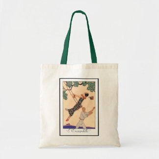 Vintage Art Deco Love, The Swing by George Barbier Tote Bag