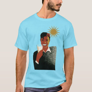 Vintage Art Deco Man, Cold Drinks in the Summer T-Shirt
