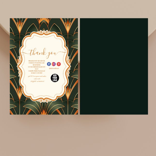 Vintage Art Deco Monogram Thank You Card (Creator Uploaded)