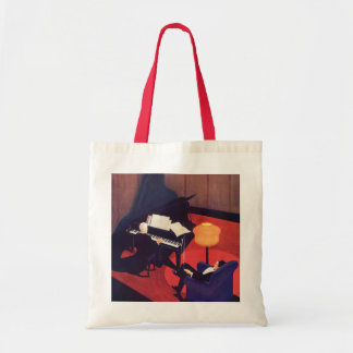 Vintage Art Deco Music Lounge Piano Player Pianist Tote Bag