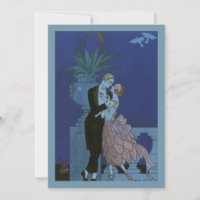 Vintage Art Deco Newlywed Bridal Shower Invitation