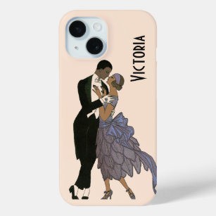 Vintage Art Deco Newlyweds, Bride and Groom Dance iPhone 15 Case