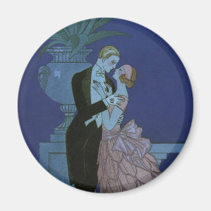 Vintage Art Deco Newlyweds, Oui by George Barbier Magnet