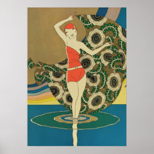 Vintage Art Deco - Para Todos - Beach Poster