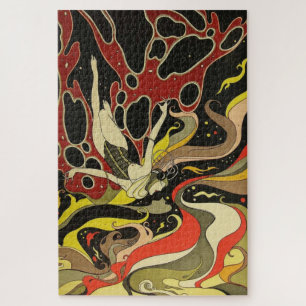 Vintage Art Deco - Para Todos - Psychedelic Water Jigsaw Puzzle