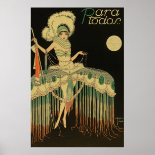 Vintage Art Deco - Para Todos - Showgirl Poster