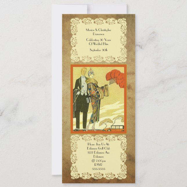 Vintage ~ Art Deco ~  Party Invitation (Front)