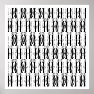 Vintage Art Deco Pattern Design, 1920's Poster