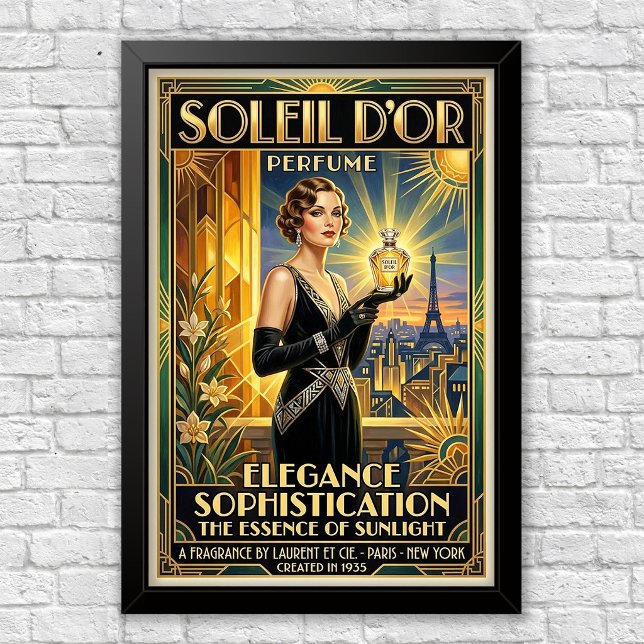 Vintage Art Deco Perfume Advertisement Poster (Creator Uploaded)